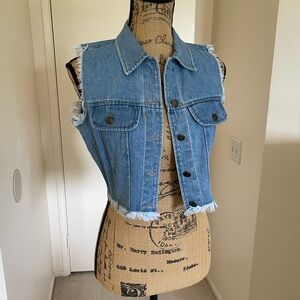 Vintage Denim Sleeveless Vest